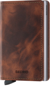 Secrid Wallets: Secrid Slimwallet - Vintage Brown