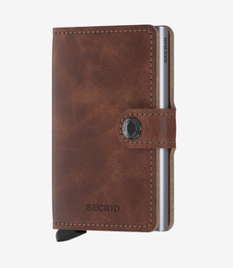 Secrid Wallets: Secrid Miniwallet - Vintage Brown