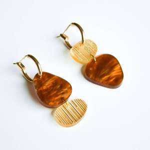 Hagen Co: Hagen & Co Dune Earrings - Amber