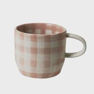 Mugs Jugs Tea Coffee: Robert Gordon Mug - Terracotta Check