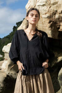 Sophie Tie Top - Black Check