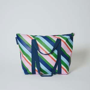 Under 50 X: Project Ten Medium Zip Tote - Rugby Stripe