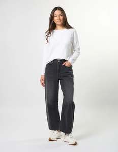 Stella and Gemma Carson Barrel Jean - Slate Grey