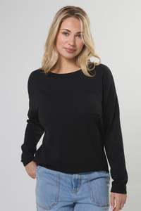 Stella Gemma: Stella and Gemma Street Pocket Jumper - Black