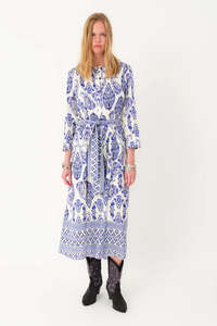 Lollys Laundry Harper Maxi Dress  - Blue