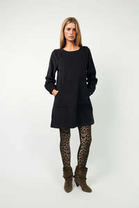 Lollys Laundry Carla Short Dress  - Dark Mokka