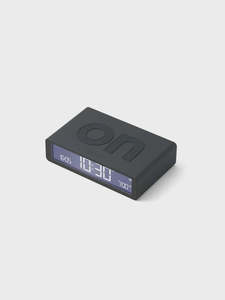 Lexon Flip Classic Alarm Clock - Dark Grey