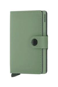 Secrid Wallets: Secrid Miniwallet - Yard Pistachio