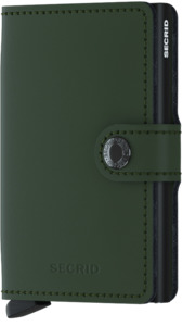 Secrid Wallets: Secrid Miniwallet - Matte Green Black