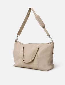 Weekenders: Citta Canvas Weekender Bag - Beige