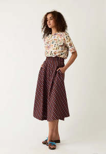 Nancybird Wave Skirt - Twilight Stripe