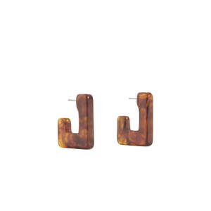 Elk Spari Hoop Earrings - Tortoiseshell