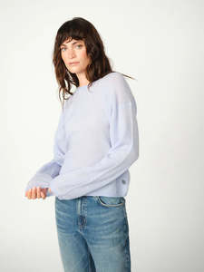 Mos Mosh: Mos Mosh Mape O Neck Knit - Brunnera Blue