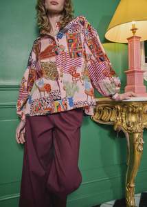 FRNCH Gerbera Shirt - Salon Rose