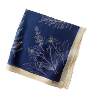 Yerse: Yerse Silk Scarf - Indigo