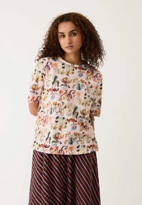 Nancybird: Nancybird Grace Tee - Warm Watercolour