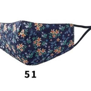 Xbb Vaccination: Fabric Cotton Mask 3 Layered - Printed #51