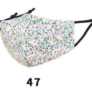 Fabric Cotton Mask 3 Layered - Printed #47