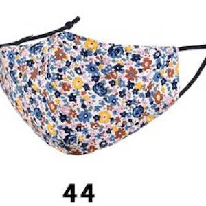 Fabric Cotton Mask 3 Layered - Printed #44