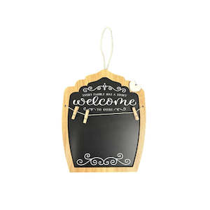 Best Interior Design: Wooden Wall Hanging Black Board - Welcome To Ours