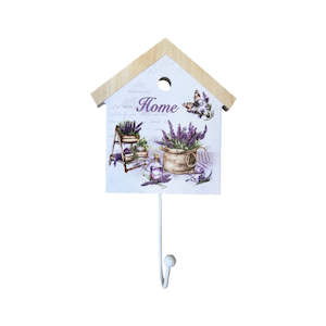 Wood Wall Hanging with Hook- Home