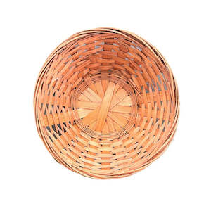 Bamboo Baskets Near Me: Bamboo Round Basket (M) 25x7cm