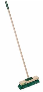 Garden Master Broom - Green, 610mm x 25mm x 1350mm, Stiff Bristles (3)