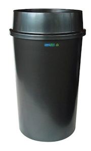 Cleaning Supply: Plastic Flip Top Rubbish Bin 60L - Grey, 420mm x 750mm (1) *Includes Lid