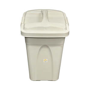 Cleaning Supply: Outdoor Rubbish Bin 45L  - Off White