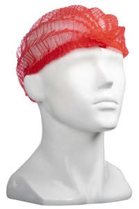 Derby Hat: Polypropylene Crimp Hats - Red, 530mm Wide, 12gsm (1000)