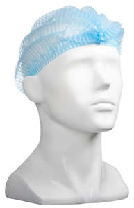 Derby Hat: Polypropylene Crimp Hats - Blue, 530mm Wide, 12gsm (1000)