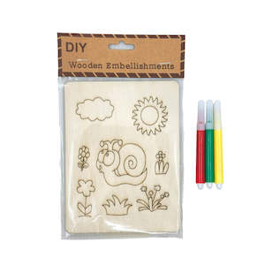 Adult Craft Gift: DIY Mini Wood Craft Board - Snail