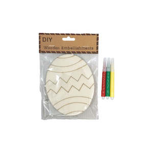 Adult Craft Gift: DIY Mini Wood Craft Cutout - Egg