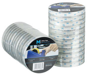 Adhesive Tape: Acrylic Office Tape - Clear, 12mm x 66m x 45mu, 76.2mm Core (144) *Large Core