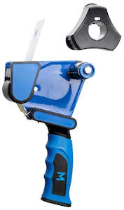Adhesive Tape: Pistol Grip Magnet Dual Tape Dispenser - Blue/Black, 76mm + 25mm Core / 48mm Wide (1)