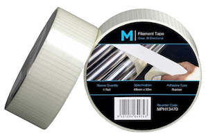 Adhesive Tape: Bi Directional Filament Tape - Clear, 48mm x 50m x 140mu (18)