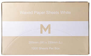 Waxed Paper Sheets Small - White, 200mm x 330mm, 40gsm (4000)