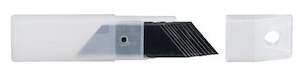 Office Supplies: Retractable Blades - Black, SK2 Steel, 19mm x 61mm x 0.6mm (10)