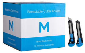 Cutter Knives Jar - Blue/Black, 18mm Blade (12)