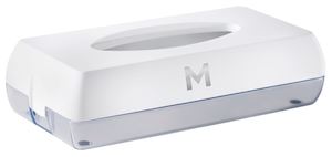 Paper Hygiene: Flat Tissue Dispenser - White, 100 Sheet Capacity (1) *Wall Mountable