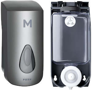 Foaming Wall Dispenser - Silver, 1000ml Capacity (1) + Includes Empty Cartridge