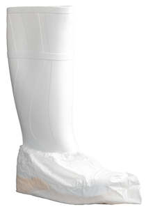 Laminated CPE Shoe Covers - White, 200mm x 400mm (160) *Double Sole*