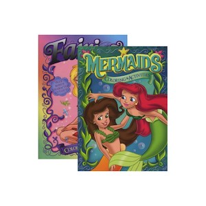 BAZIC JUMBO FAIRIES / MERMAIDS Coloring & Activity Book (Product of USA)