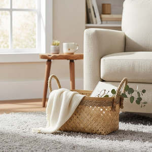 EcoNest Bamboo Basket 15x26x20cm