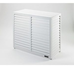 Products: Heat Pump Screen – Timber White/Teak/Charcoal Small