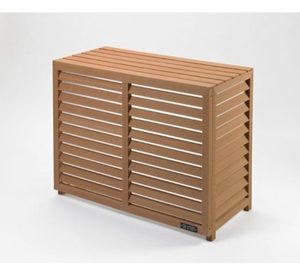 Heat Pump Screen – Timber White/Teak/Charcoal Large