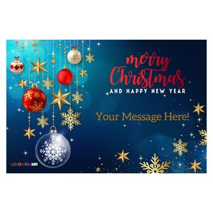 Products: Christmas Note Blue on 4x6 Photo Paper - GoodWishBox
