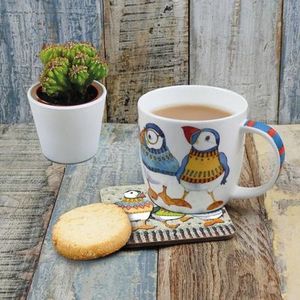 Products: Emma Ball Woolly Puffins II Mug with Gift Box