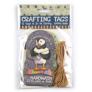 Products: Emma Ball Woolly Puffins Crafting Tags (pack of 12)