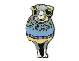 Products: Emma Ball Pin in a Tin Woolly Sheep in Blue Sweater